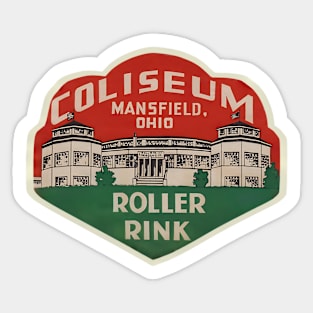 Vintage Roller Skating Mansfield Ohio Sticker